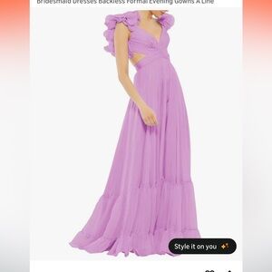 Elegant Lavender Evening Gown